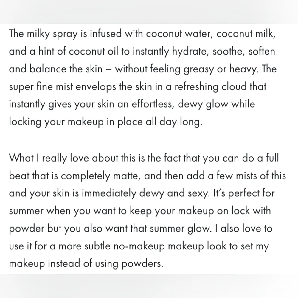 HUDA BEAUTY -- GLOW COCO Hydrating Mist